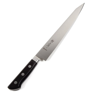 Syosaku Japanese Sujihiki Knife INOX AUS-8A Stainless Steel Black Pakkawood Handle, Slicer 9.5-inch (240mm) - Syosaku-Japan