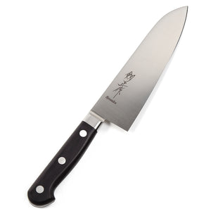 Syosaku Japanese Multi Purpose Chef Knife INOX AUS-8A Stainless Steel Black Pakkawood Handle, Santoku 7-inch (180mm) - Syosaku-Japan