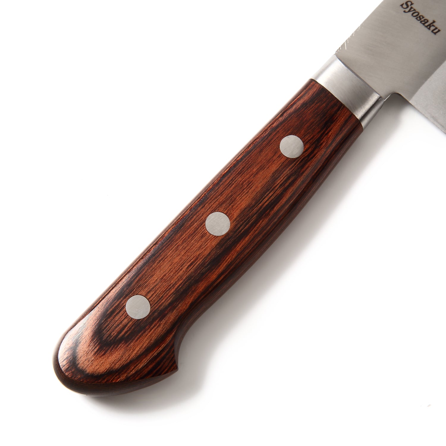 Syosaku Japanese Vegetable Knife VG-1 Gold Stainless Steel Mahogany Handle, Nakiri 6.3-inch (160mm) - Syosaku-Japan