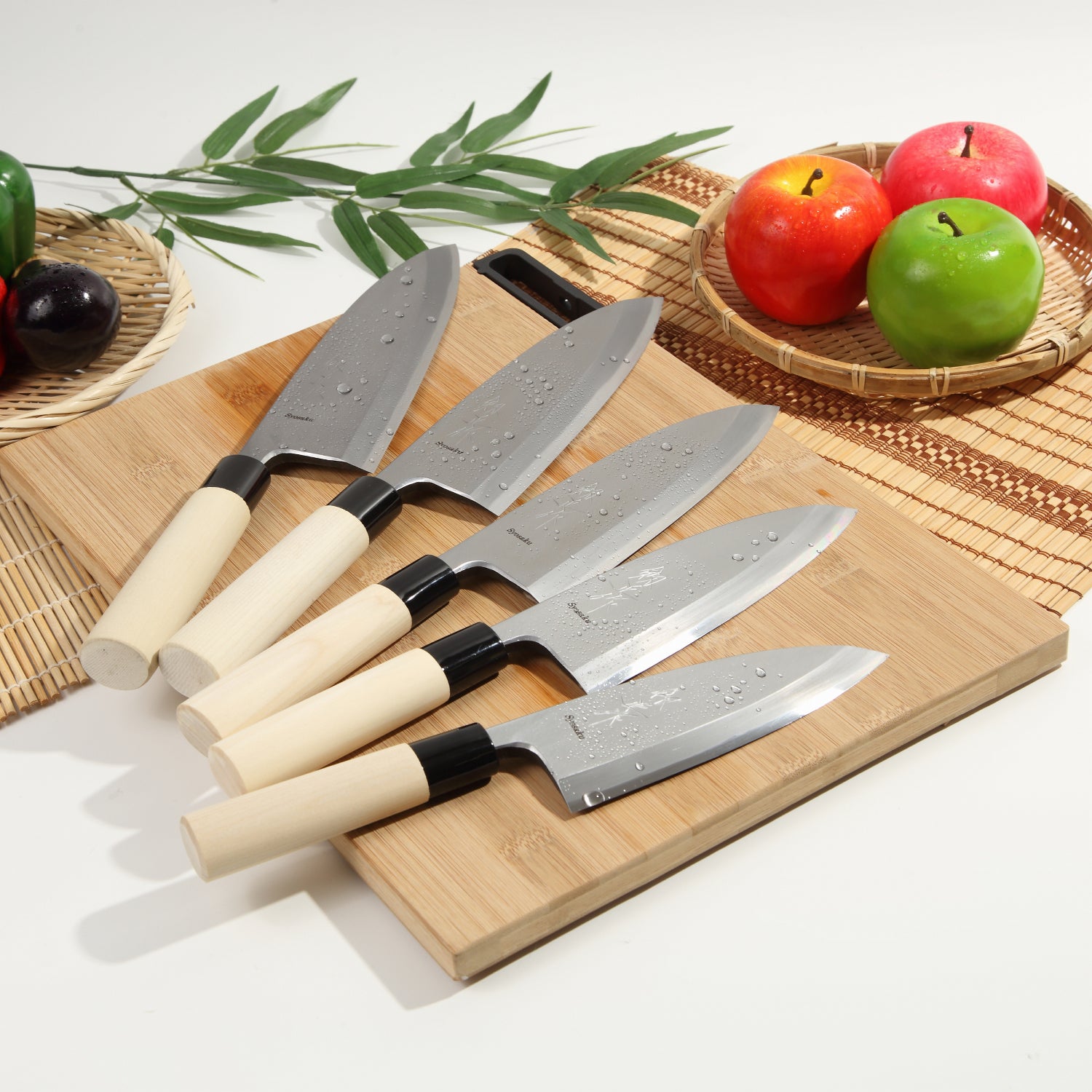 Syosaku Japanese Sushi Fillet Chef Knife Kigami (Yellow Steel) No.2 D-Shape Magnolia Wood Handle, Deba 7-inch (180mm) - Syosaku-Japan