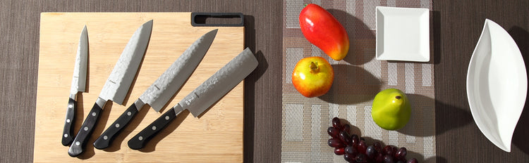 Syosaku Japanese Chef Knife Aoko (Blue Steel) No.2 Black Pakkawood Handle, Gyuto 8-inch (200mm) - Syosaku-Japan