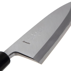 Syosaku Japanese Sushi Fillet Chef Knife Shiroko (White Steel) No.2 D-Shape Magnolia Wood Handle, Deba 8.3-inch (210mm) - Syosaku-Japan