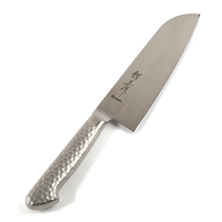 Syosaku Japanese Multi-Purpose Chef Knife INOX AUS-8A Stainless Steel Integrated Handle, Santoku 7-inch (180mm) - Syosaku-Japan