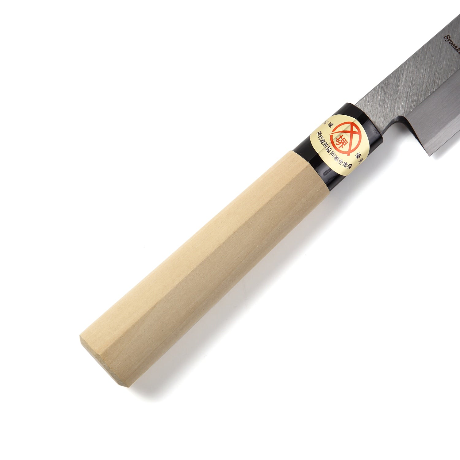 Syosaku Japanese Sushi Sashimi Chef Knife Kigami (Yellow Steel) No.2 D-Shape Magnolia Wood Handle, Yanagiba 10.5-inch (270mm) - Syosaku-Japan