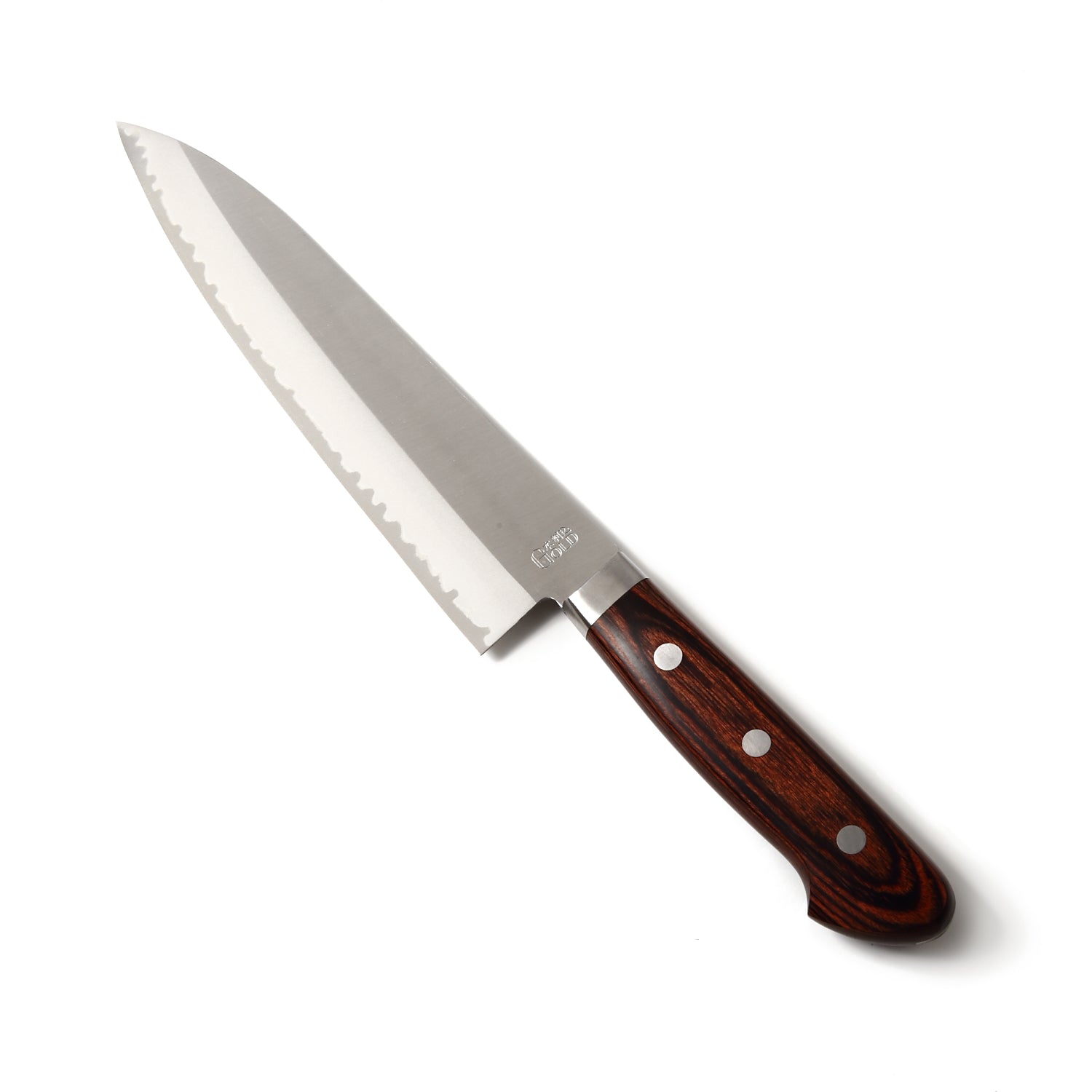 Syosaku Japanese Chef Knife VG-1 Gold Stainless Steel Mahogany Handle, Gyuto 7-inch (180mm) - Syosaku-Japan