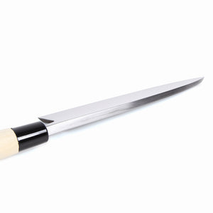 Syosaku Japanese Sushi Fillet Chef Knife Kigami (Yellow Steel) No.2 D-Shape Magnolia Wood Handle, Deba 8.3-inch (210mm) - Syosaku-Japan