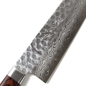Syosaku Japanese Chef Knife Hammered Damascus VG-10 16 Layer Mahogany Handle, Gyuto 9.5-inch (240mm) - Syosaku-Japan