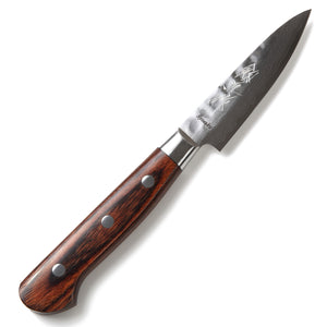 Syosaku Japanese Paring Knife Damascus VG-10 16 Layer Mahogany Handle, 3-inch (80mm) - Syosaku-Japan