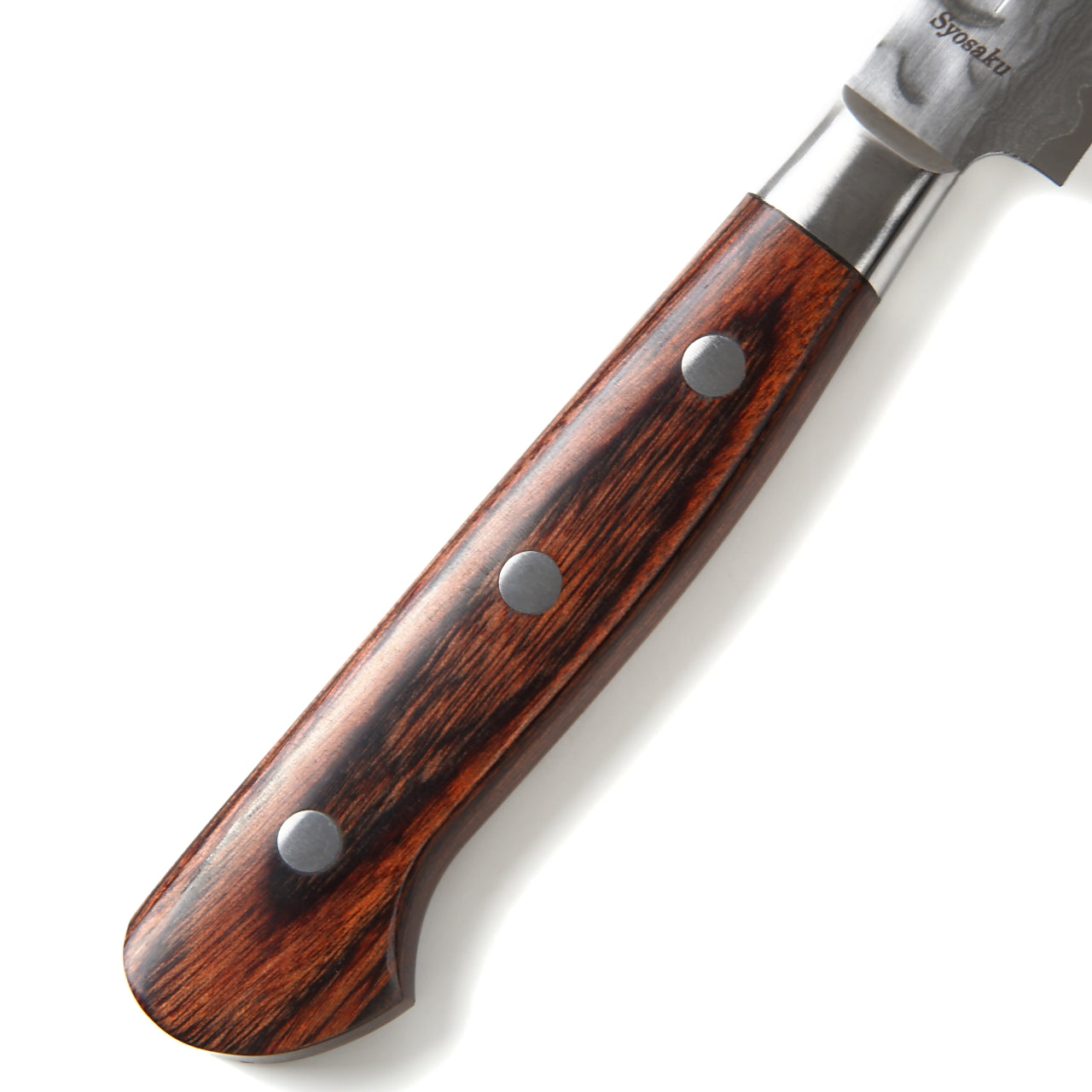 Syosaku Japanese Paring Knife Damascus VG-10 16 Layer Mahogany Handle, 3-inch (80mm) - Syosaku-Japan