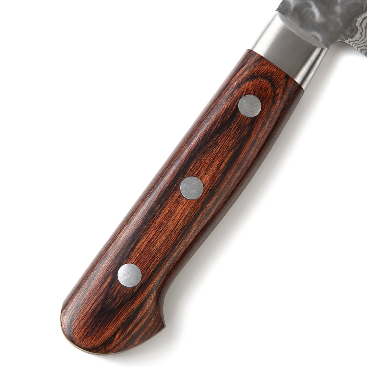 Syosaku Japanese Sujihiki Knife Hammered Damascus VG-10 16 Layer Mahogany Handle, Slicer 9.5-inch (240mm) - Syosaku-Japan
