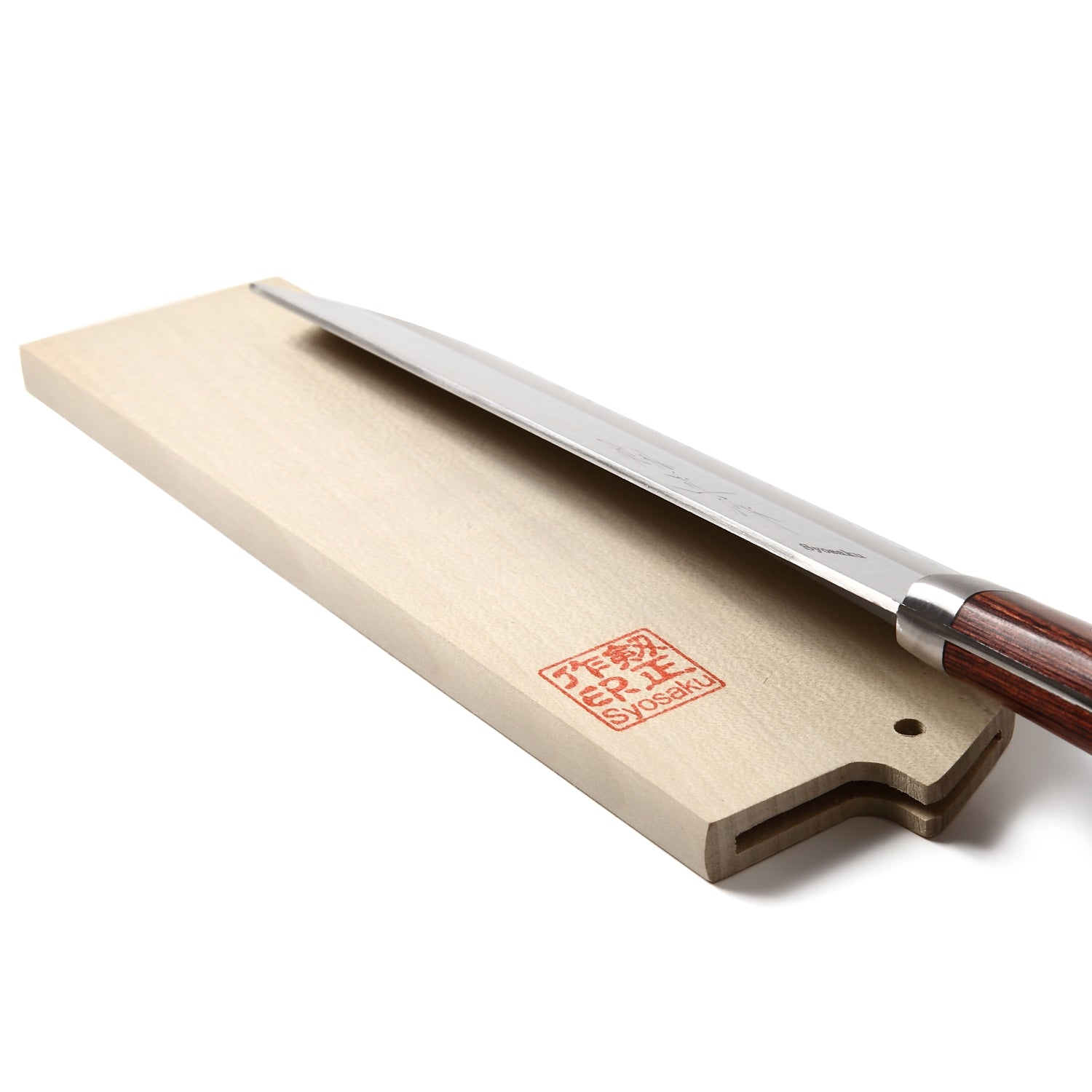 Syosaku Japanese Vegetable Knife VG-1 Gold Stainless Steel Mahogany Handle, Nakiri 6.3-inch (160mm) with Magnolia Wood Sheath Saya Cover - Syosaku-Japan