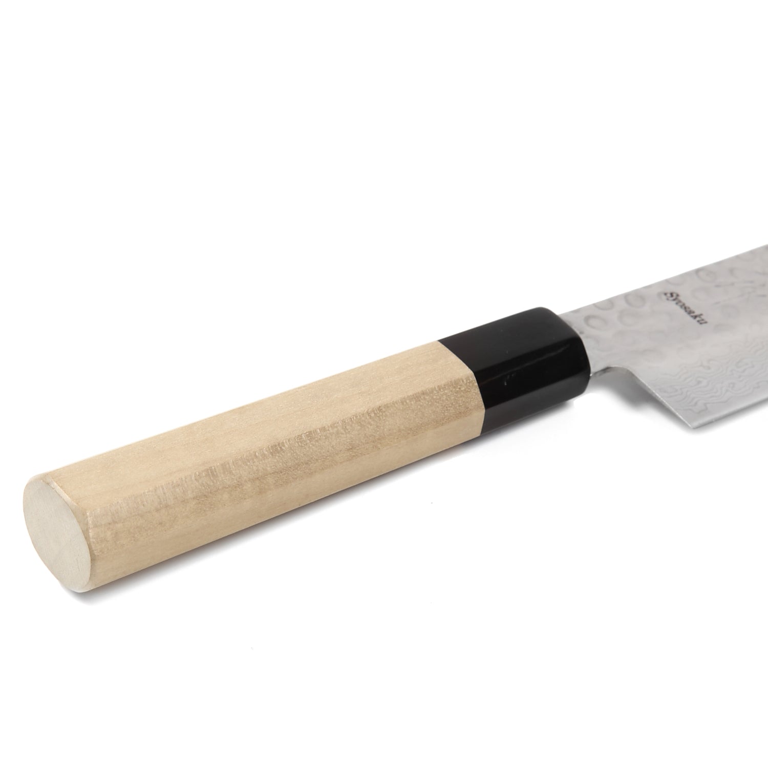 Syosaku Japanese Chef Knife Hammered Damascus VG-10 46 Layer Octagonal Magnolia Wood Handle, Gyuto 9.5-inch (240mm) - Syosaku-Japan