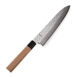 Syosaku Japanese Chef Knife Hammered Damascus VG-10 46 Layer Octagonal Walnut Handle, Gyuto 8.3-inch (210mm) - Syosaku-Japan