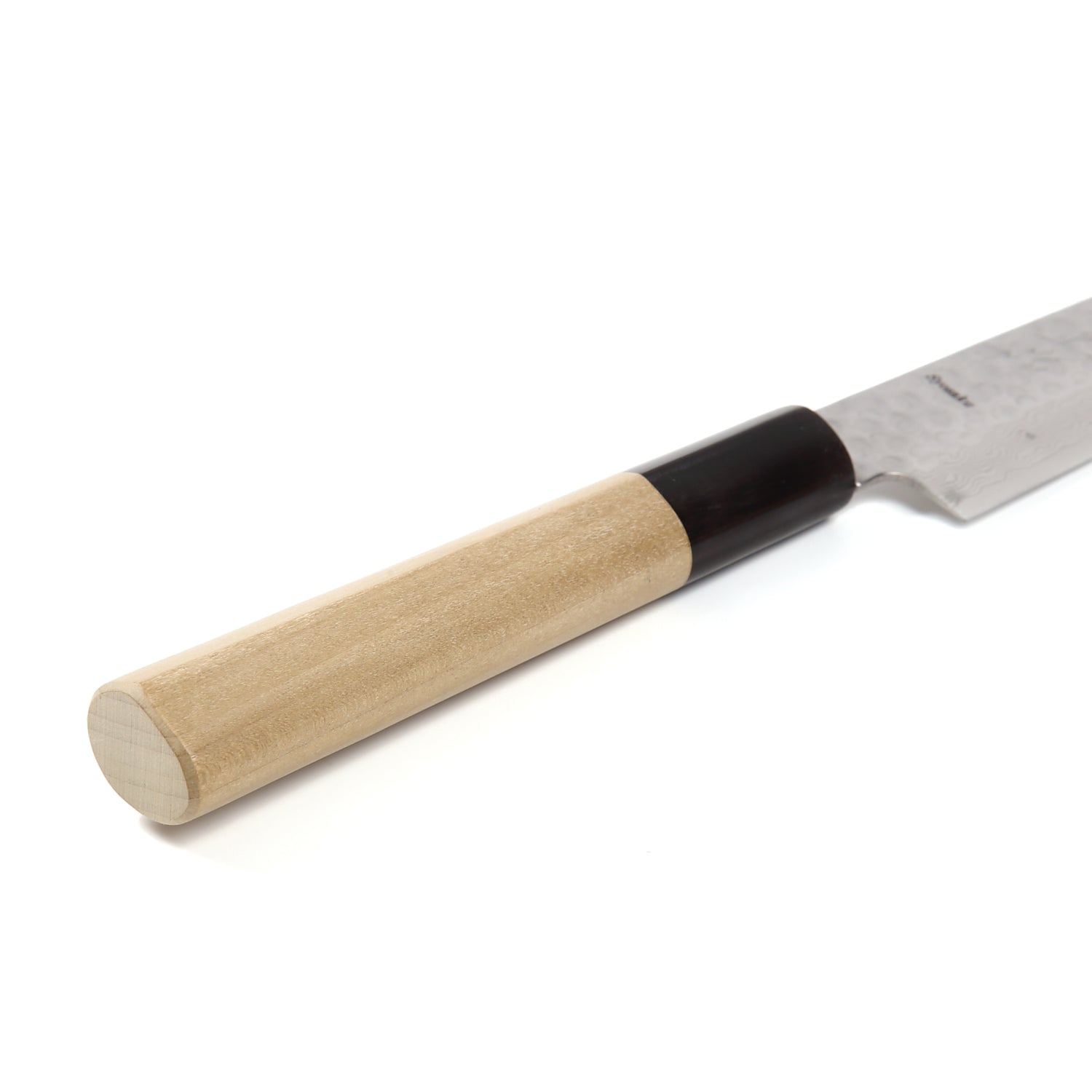 Syosaku Japanese Petty Knife Hammered Damascus VG-10 46 Layer D-Shape Magnolia Wood Handle, 6-inch (150mm) - Syosaku-Japan