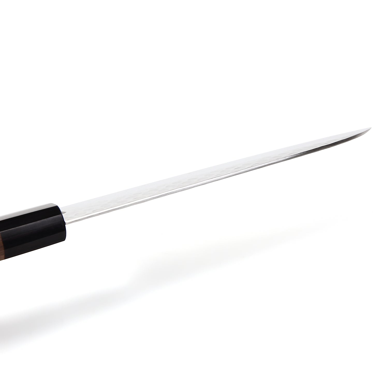 Syosaku Japanese Multi-Purpose Chef Knife Hammered Damascus VG-10 46 Layer Octagonal Walnut Handle, Santoku 7-inch (180mm) - Syosaku-Japan