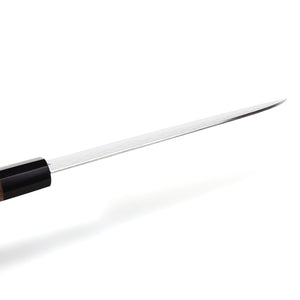 Syosaku Japanese Multi-Purpose Chef Knife Hammered Damascus VG-10 46 Layer Octagonal Walnut Handle, Santoku 7-inch (180mm) - Syosaku-Japan