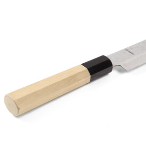 Syosaku Japanese Sujihiki Knife Hammered Damascus VG-10 46 Layer Octagonal Magnolia Wood Handle, Slicer 9.5-inch (240mm) - Syosaku-Japan