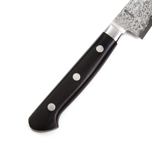 Syosaku Japanese Petty Knife Shaded Damascus VG-10 16 Layer Black Pakkawood Handle, 5.3-inch (135mm) - Syosaku-Japan