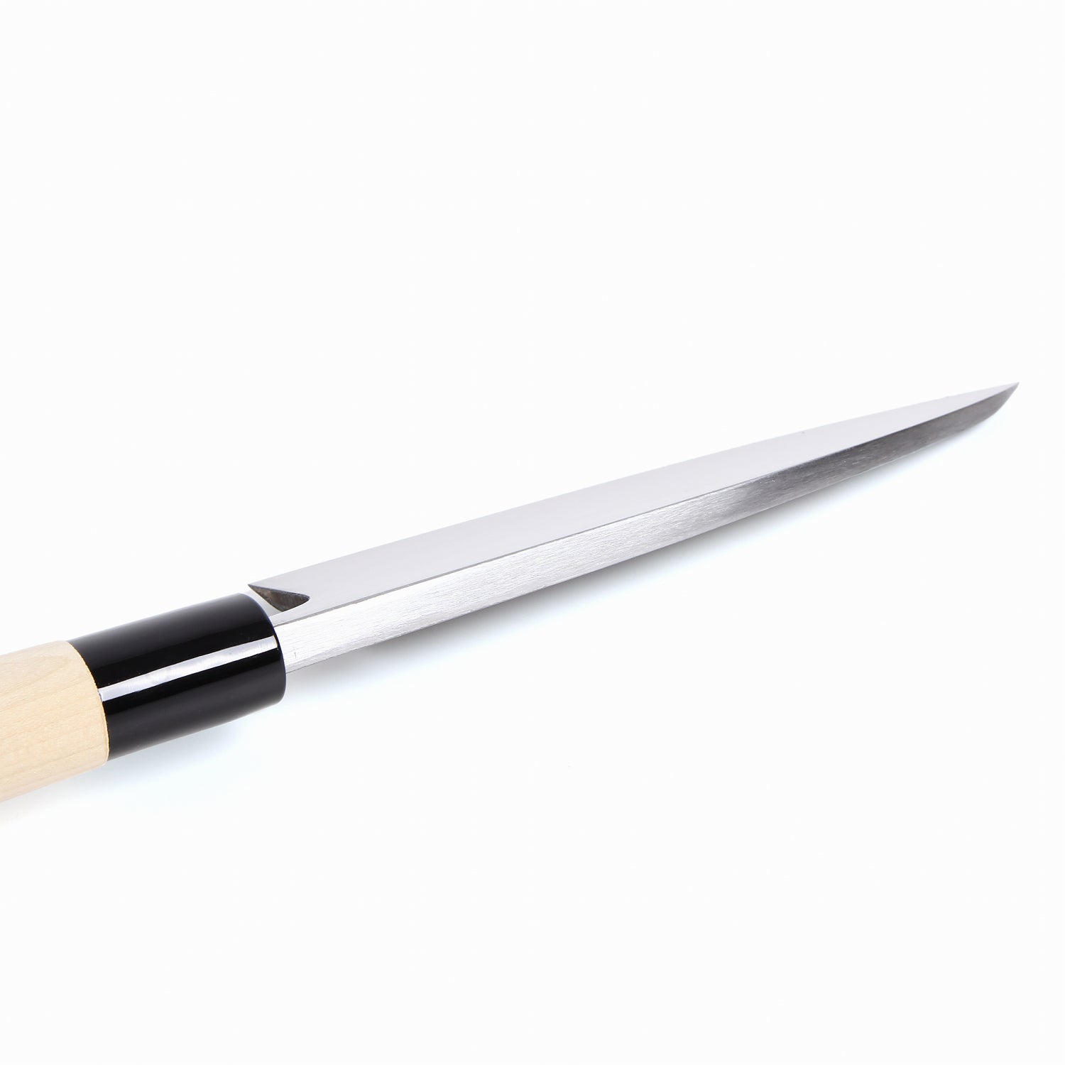 Syosaku Japanese Sushi Fillet Chef Knife Kigami (Yellow Steel) No.2 D-Shape Magnolia Wood Handle, Deba 6-inch (150mm) - Syosaku-Japan