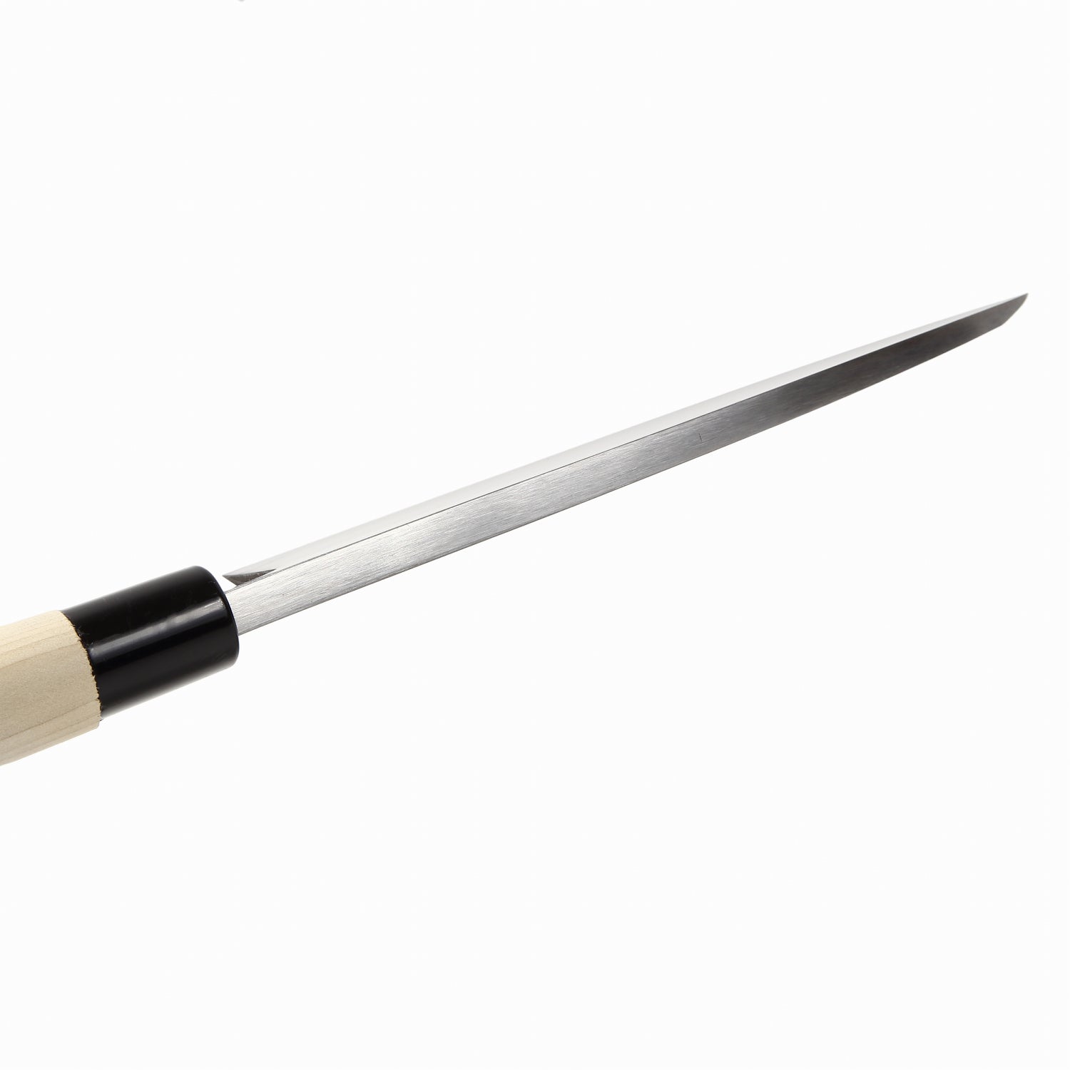 Syosaku Japanese Sushi Fillet Chef Knife Kigami (Yellow Steel) No.2 D-Shape Magnolia Wood Handle, Deba 7.7-inch (195mm) - Syosaku-Japan