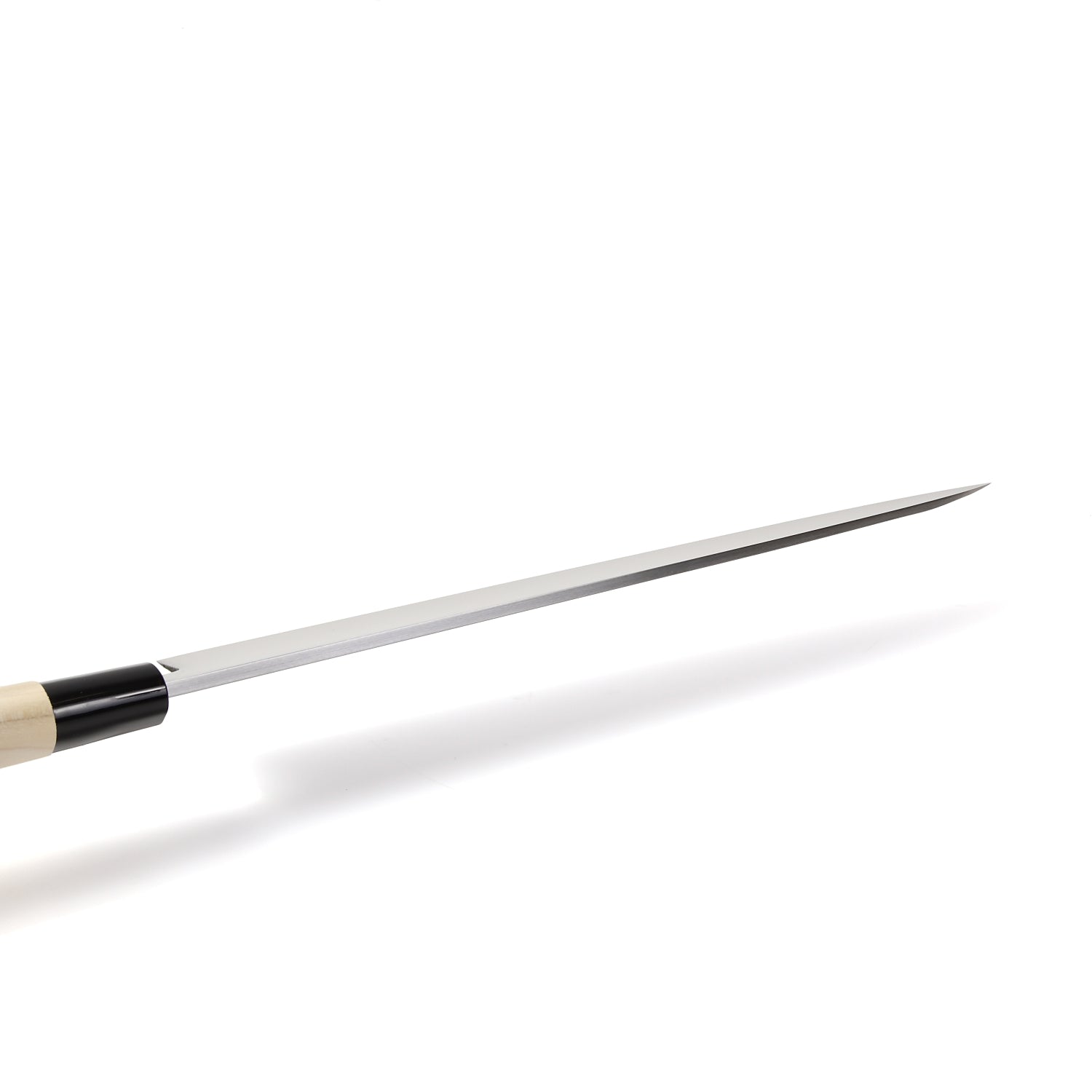 Syosaku Japanese Sushi Sashimi Chef Knife Kigami (Yellow Steel) No.2 D-Shape Magnolia Wood Handle, Yanagiba 11.8-inch (300mm) - Syosaku-Japan