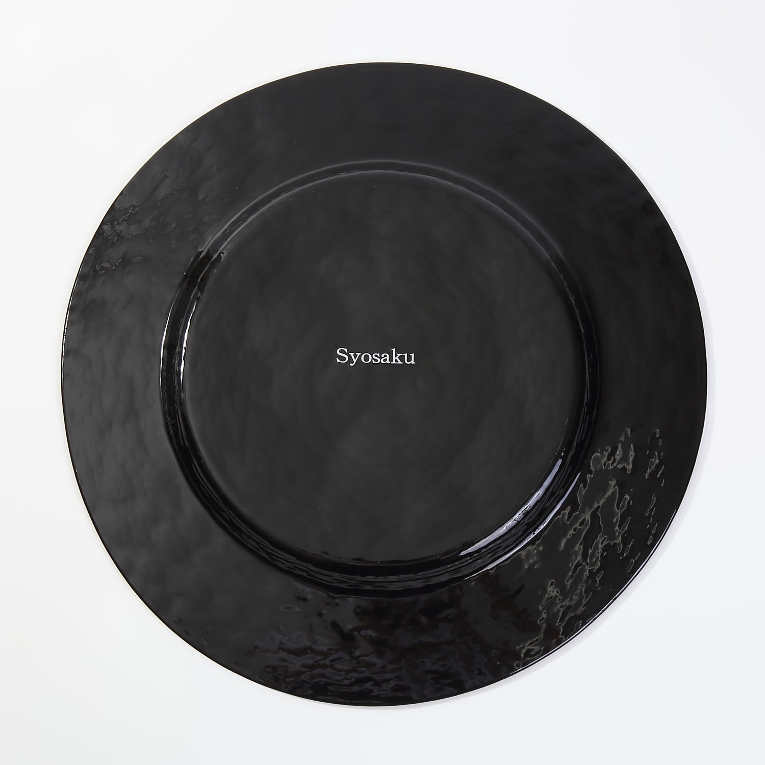 Syosaku Japanese Urushi Glass Dinner Plate 12.5-inch (32cm) Majestic Green with Gold Leaf, Dishwasher Safe - Syosaku-Japan