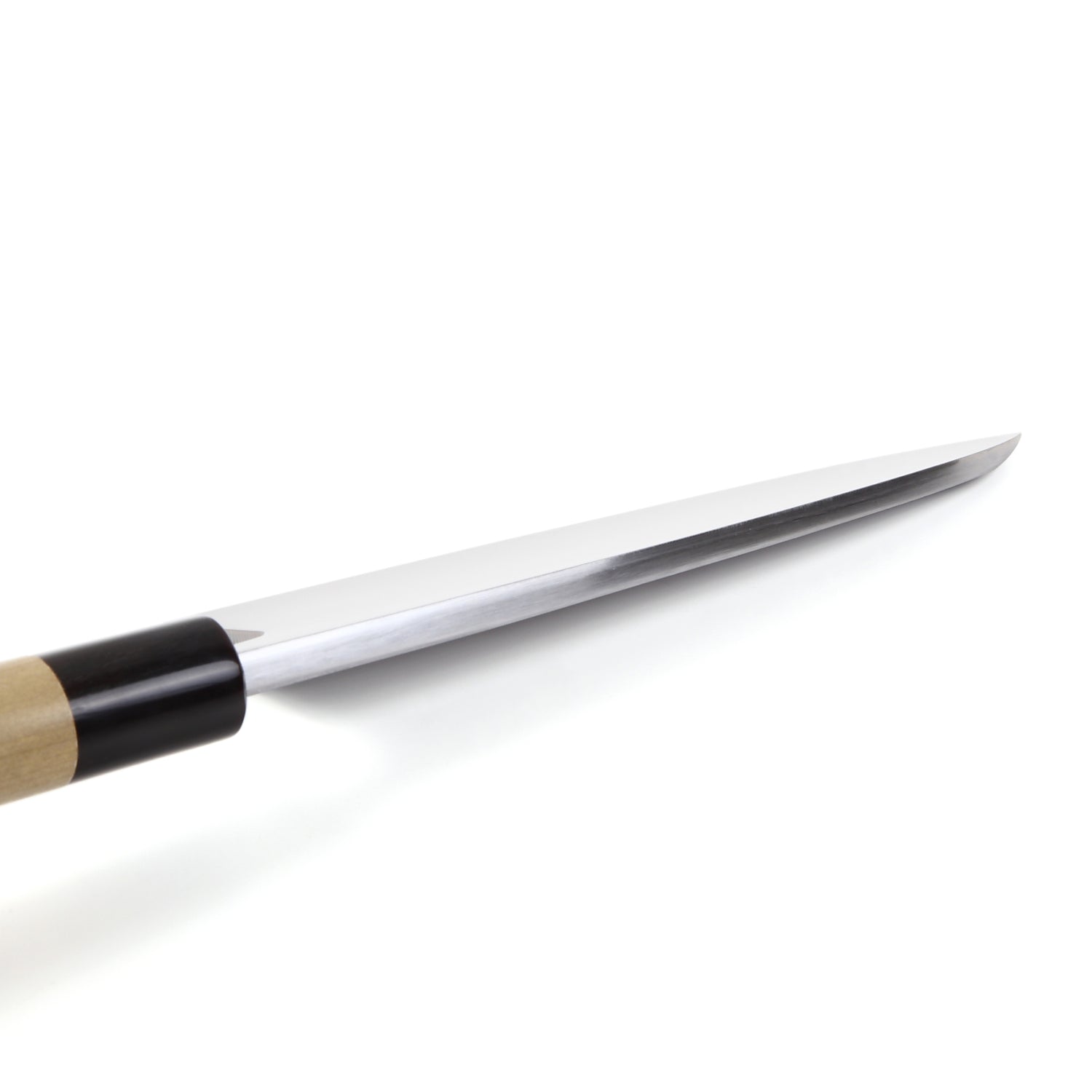 Syosaku Japanese Sushi Fillet Chef Knife Shiroko (White Steel) No.2 D-Shape Magnolia Wood Handle, Deba 7.7-inch (195mm) - Syosaku-Japan