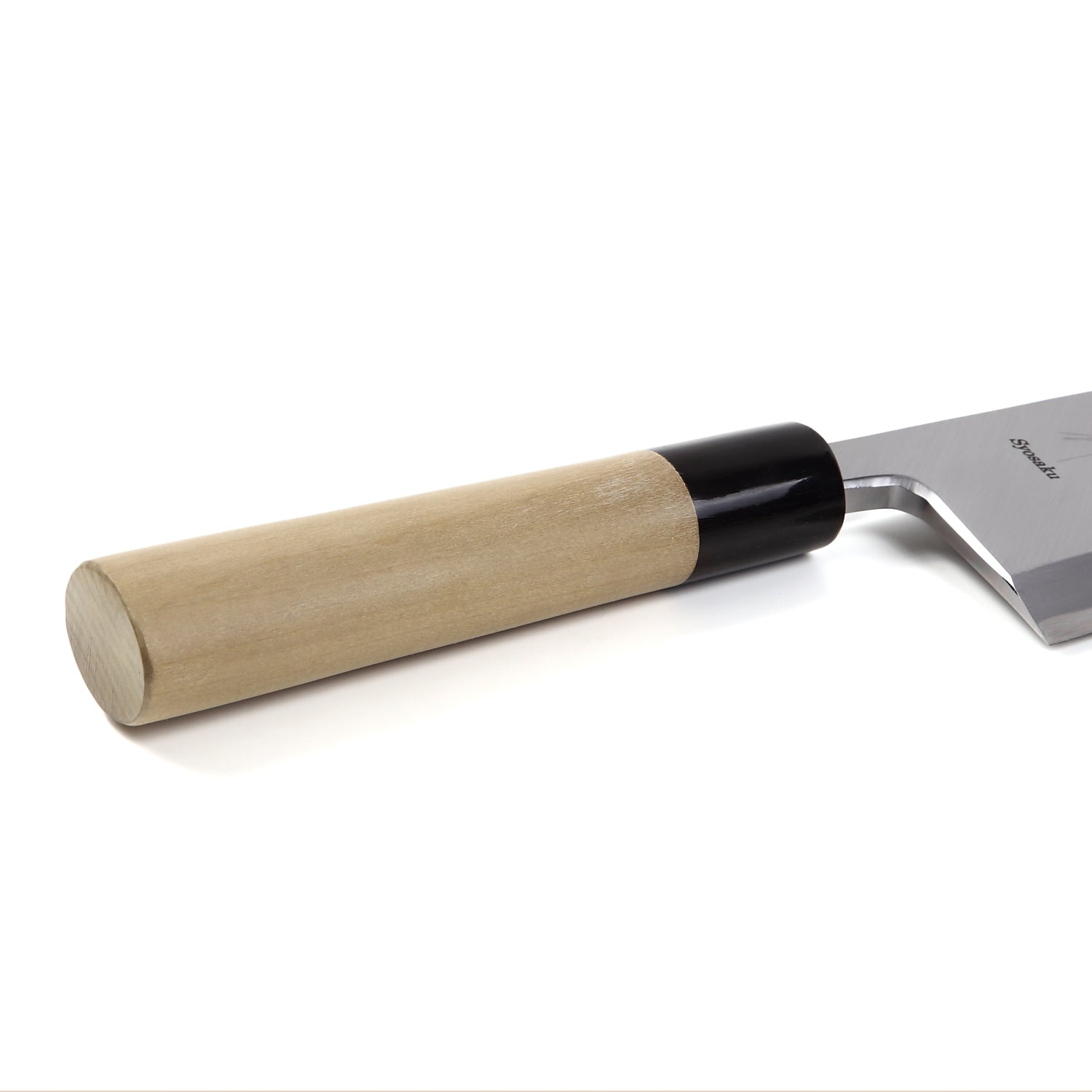 Syosaku Japanese Sushi Fillet Chef Knife Shiroko (White Steel) No.2 D-Shape Magnolia Wood Handle, Deba 8.3-inch (210mm) - Syosaku-Japan