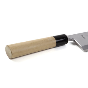 Syosaku Japanese Sushi Fillet Chef Knife Shiroko (White Steel) No.2 D-Shape Magnolia Wood Handle, Deba 8.3-inch (210mm) - Syosaku-Japan