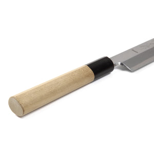 Syosaku Japanese Sushi Sashimi Chef Knife Shiroko (White Steel) No.2 D-Shape Magnolia Wood Handle, Yanagiba 10.5-inch (270mm) - Syosaku-Japan