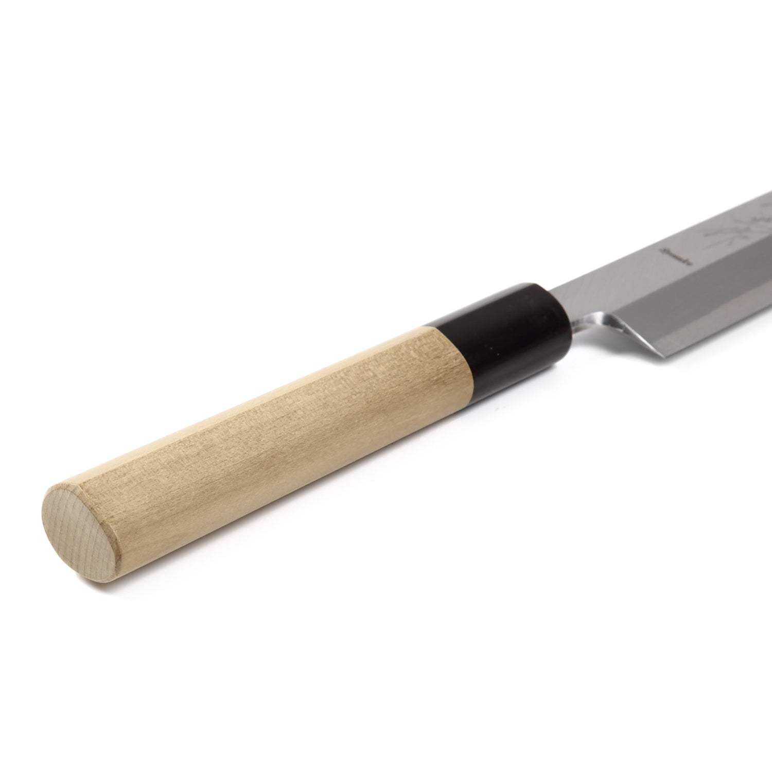 Syosaku Japanese Sushi Sashimi Chef Knife Shiroko (White Steel) No.2 D-Shape Magnolia Wood Handle, Yanagiba 10.5-inch (270mm) - Syosaku-Japan