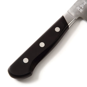 Syosaku Japanese Vegetable Knife Aoko (Blue Steel) - No.2 Black Pakkawood Handle, Nakiri 6.5-inch (160mm) - Syosaku-Japan