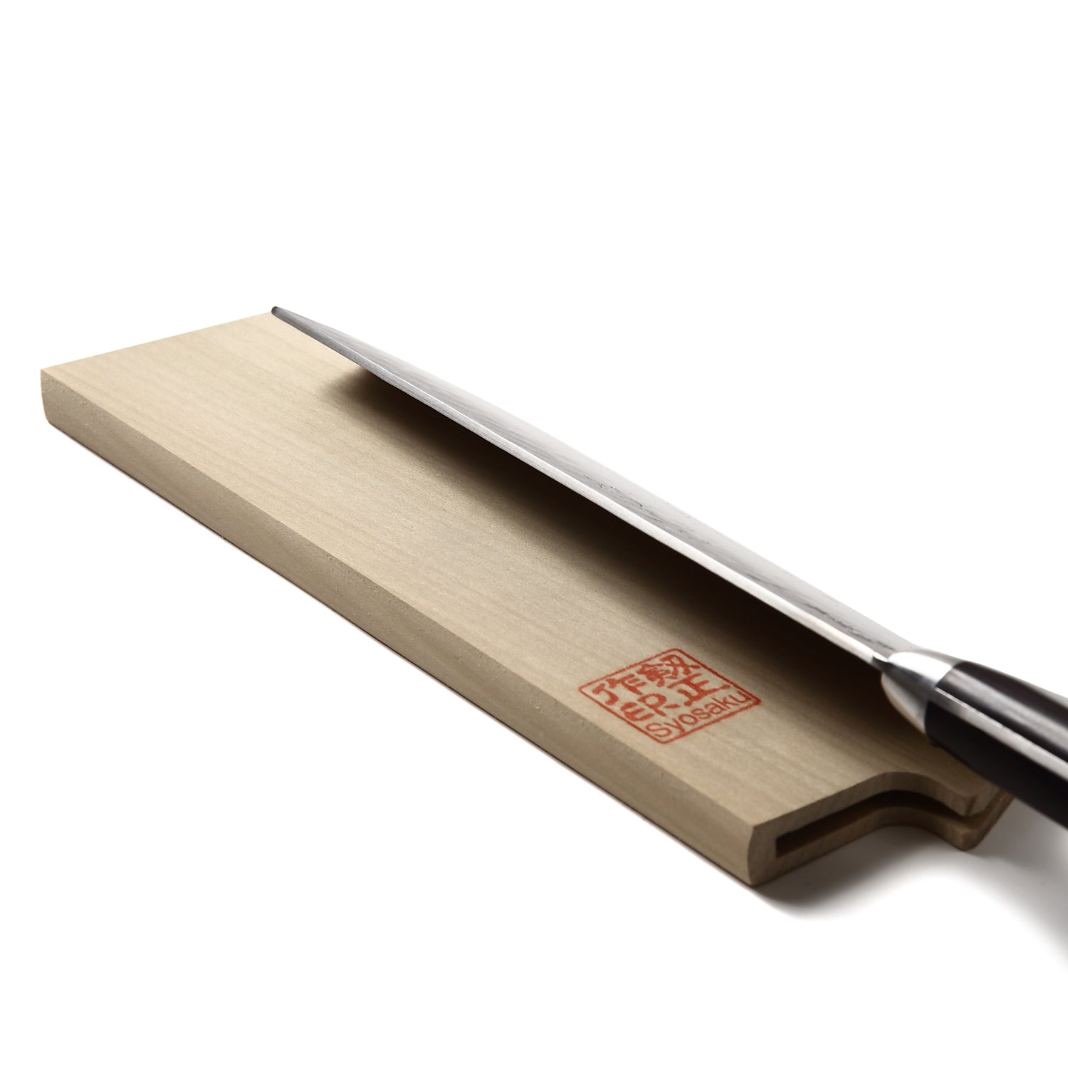 Syosaku Japanese Vegetable Knife Aoko (Blue Steel) - No.2 Black Pakkawood Handle, Nakiri 6.5-inch (160mm) with Magnolia Wood Sheath Saya Cover - Syosaku-Japan
