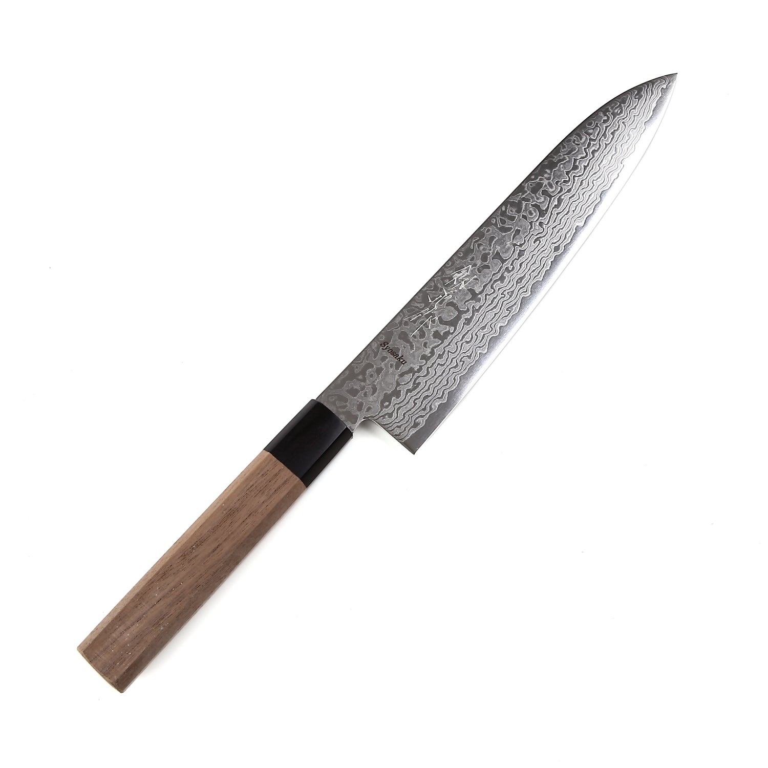 Syosaku Japanese Chef Knife Damascus ZA18 69 Layer Octagonal Walnut Handle, Gyuto 8.3-inch (210mm) - Syosaku-Japan