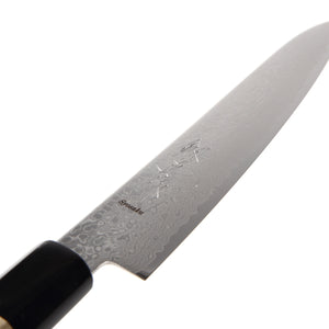 Syosaku Japanese Petty Knife Damascus ZA18 69 Layer Octagonal Magnolia Wood Handle, 6-inch (150mm) - Syosaku-Japan