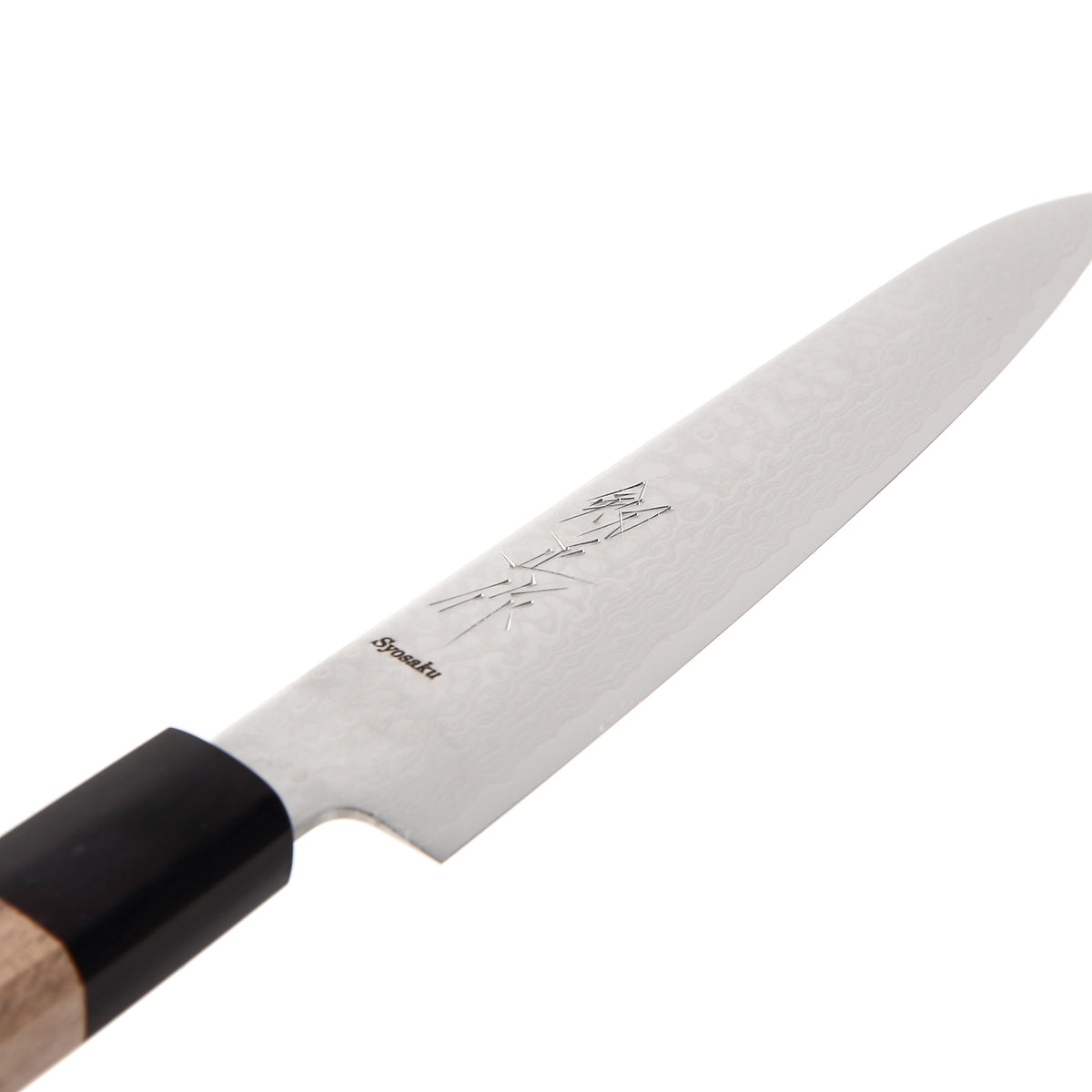 Syosaku Japanese Petty Knife Damascus ZA18 69 Layer Octagonal Walnut Handle, 6-inch (150mm) - Syosaku-Japan