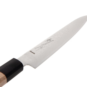 Syosaku Japanese Petty Knife Damascus ZA18 69 Layer Octagonal Walnut Handle, 6-inch (150mm) - Syosaku-Japan