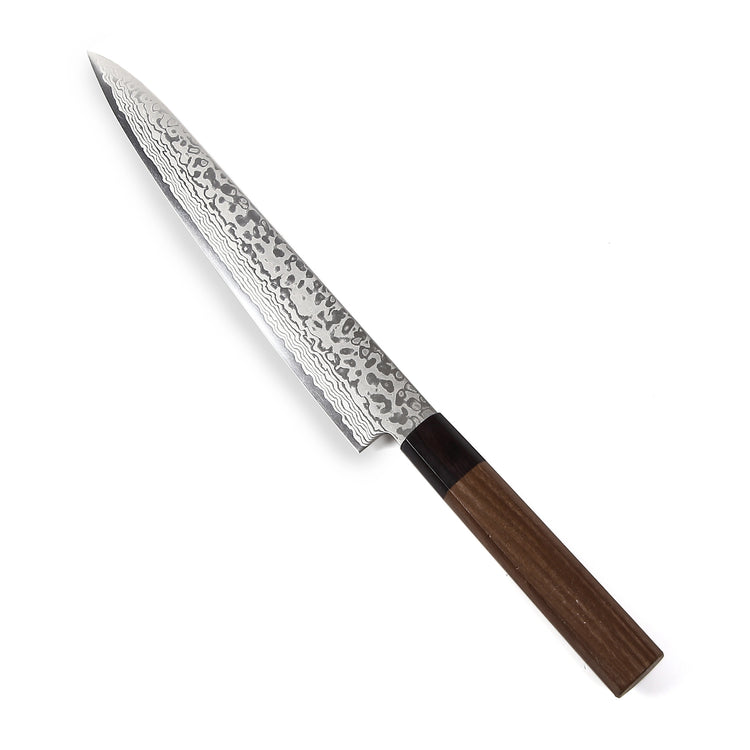 Syosaku Japanese Sujihiki Knife Damascus ZA18 69 Layer Octagonal Walnut Handle, Slicer 9.5-inch (240mm) - Syosaku-Japan