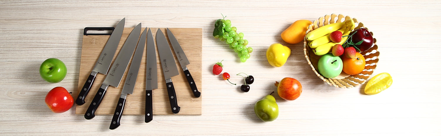Syosaku Japanese Chef Knife INOX AUS-8A Stainless Steel Black Pakkawood Handle, Gyuto 9.5-inch (240mm) - Syosaku-Japan