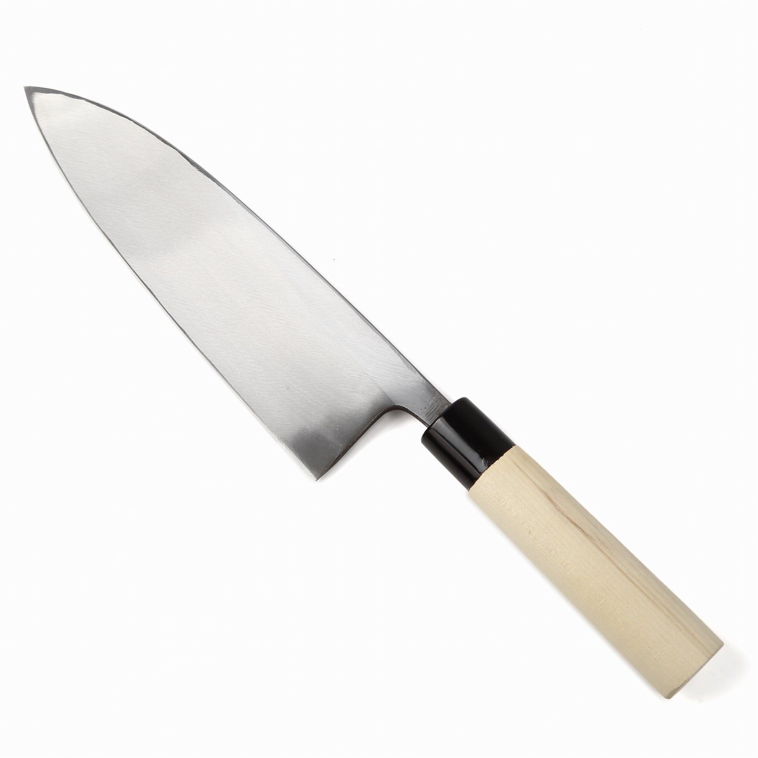 Syosaku Japanese Sushi Fillet Chef Knife Kigami (Yellow Steel) No.2 D-Shape Magnolia Wood Handle, Deba 8.3-inch (210mm) - Syosaku-Japan