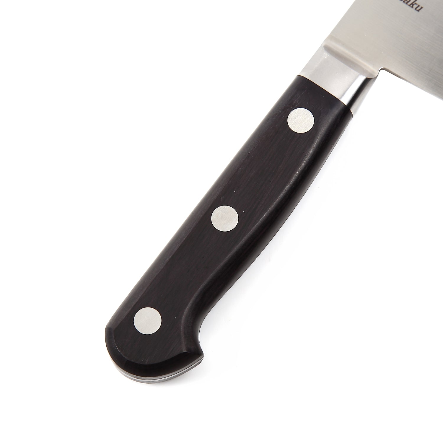 Syosaku Japanese Multi Purpose Chef Knife INOX AUS-8A Stainless Steel Black Pakkawood Handle, Santoku 7-inch (180mm) - Syosaku-Japan