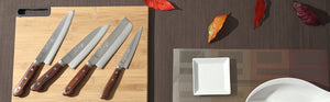 Syosaku Japanese Chef Knife VG-1 Gold Stainless Steel Mahogany Handle, Gyuto 7-inch (180mm) - Syosaku-Japan