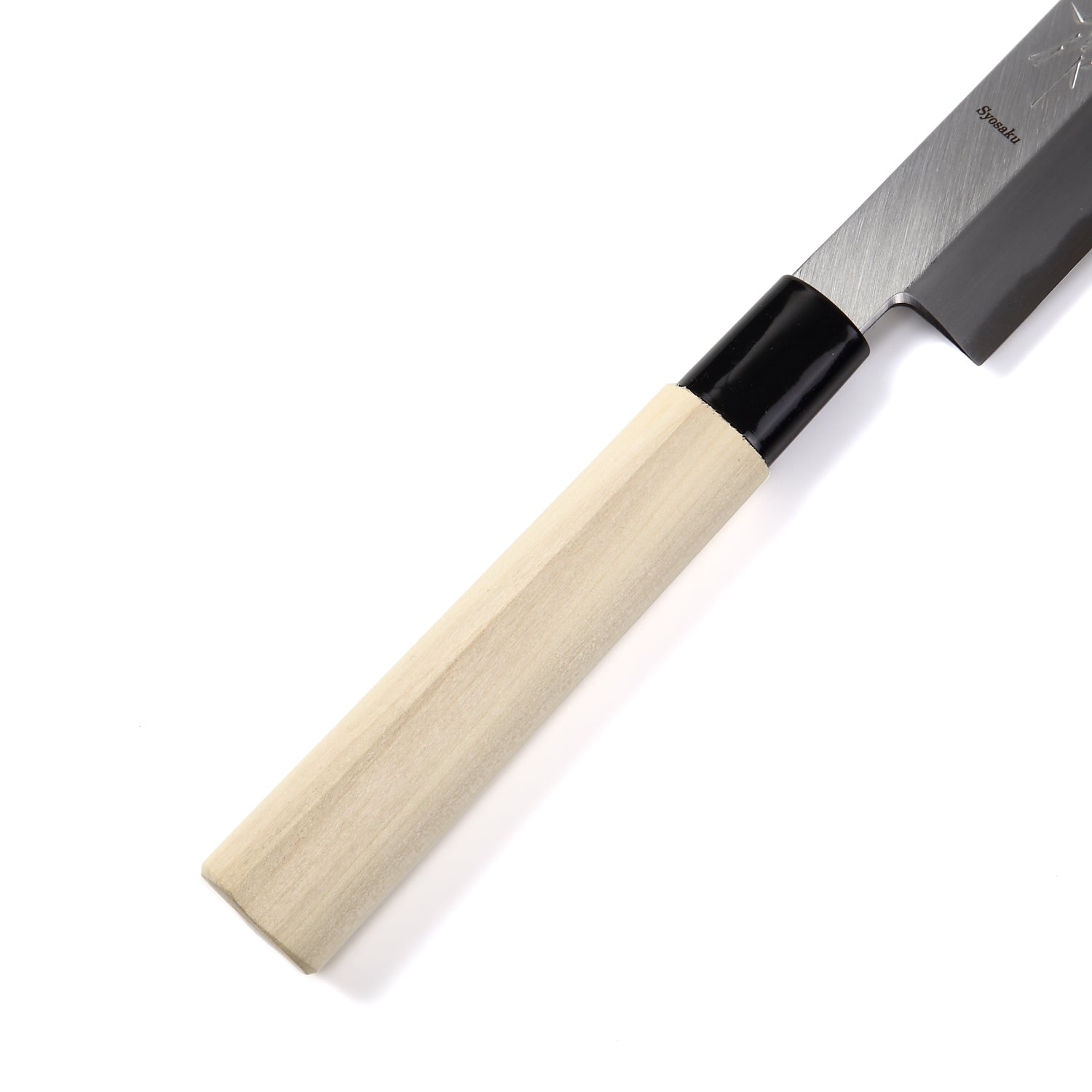 Syosaku Japanese Sushi Sashimi Chef Knife Kigami (Yellow Steel) No.2 D-Shape Magnolia Wood Handle, Yanagiba 13-inch (330mm) - Syosaku-Japan