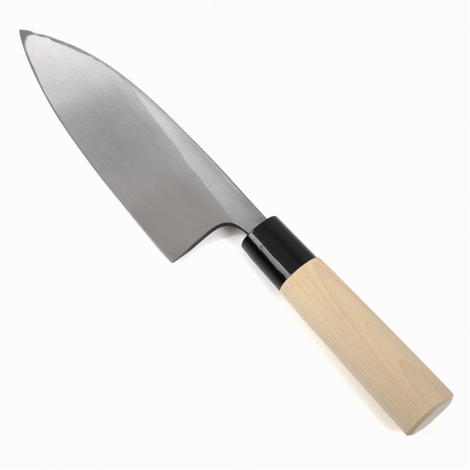 Syosaku Japanese Sushi Fillet Chef Knife Kigami (Yellow Steel) No.2 D-Shape Magnolia Wood Handle, Deba 6-inch (150mm) - Syosaku-Japan