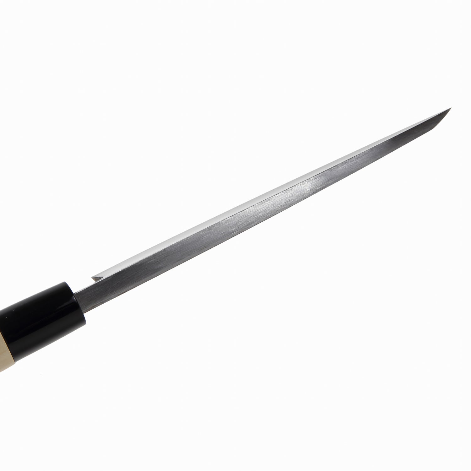 Syosaku Japanese Sushi Fillet Chef Knife Kigami (Yellow Steel) No.2 D-Shape Magnolia Wood Handle, Deba 6.5-inch (165mm) - Syosaku-Japan