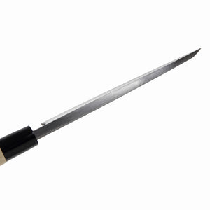 Syosaku Japanese Sushi Fillet Chef Knife Kigami (Yellow Steel) No.2 D-Shape Magnolia Wood Handle, Deba 6.5-inch (165mm) - Syosaku-Japan