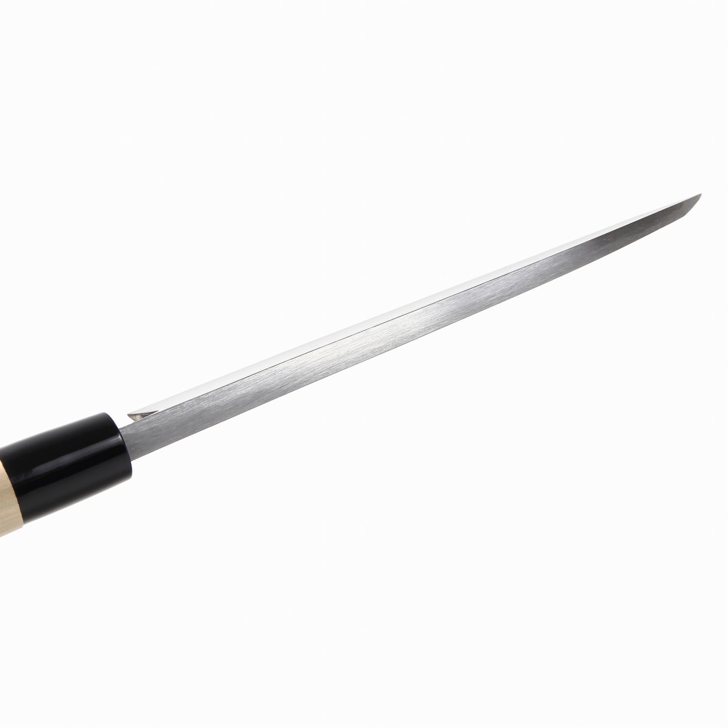 Syosaku Japanese Sushi Fillet Chef Knife Kigami (Yellow Steel) No.2 D-Shape Magnolia Wood Handle, Deba 7-inch (180mm) - Syosaku-Japan