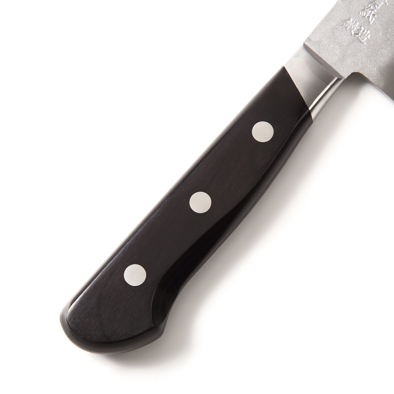 Syosaku Japanese Multi Purpose Chef Knife Aoko (Blue Steel) No.2 Black Pakkawood Handle, Santoku 7-inch (180mm) - Syosaku-Japan