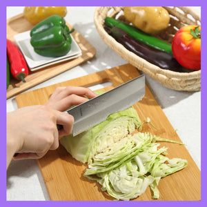 Syosaku Japanese Vegetable Knife VG-1 Gold Stainless Steel Mahogany Handle, Nakiri 6.3-inch (160mm) - Syosaku-Japan
