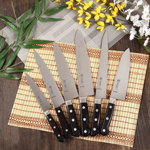 Syosaku Japanese Chef Knife INOX AUS-8A Stainless Steel Black Pakkawood Handle, Gyuto 9.5-inch (240mm) - Syosaku-Japan